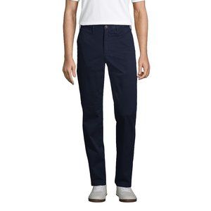 NWT LANDS' END MENS TRADITIONAL GARMENT DYE KNOCKABOUT PANTS RADIANT NAVY 42